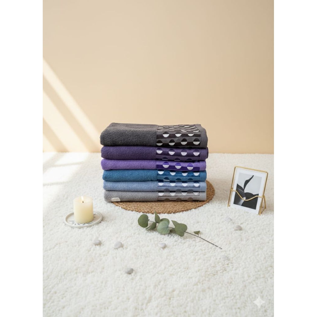 HANDUK DEWASA TERRY TOWEL MOTIF POLKADOT