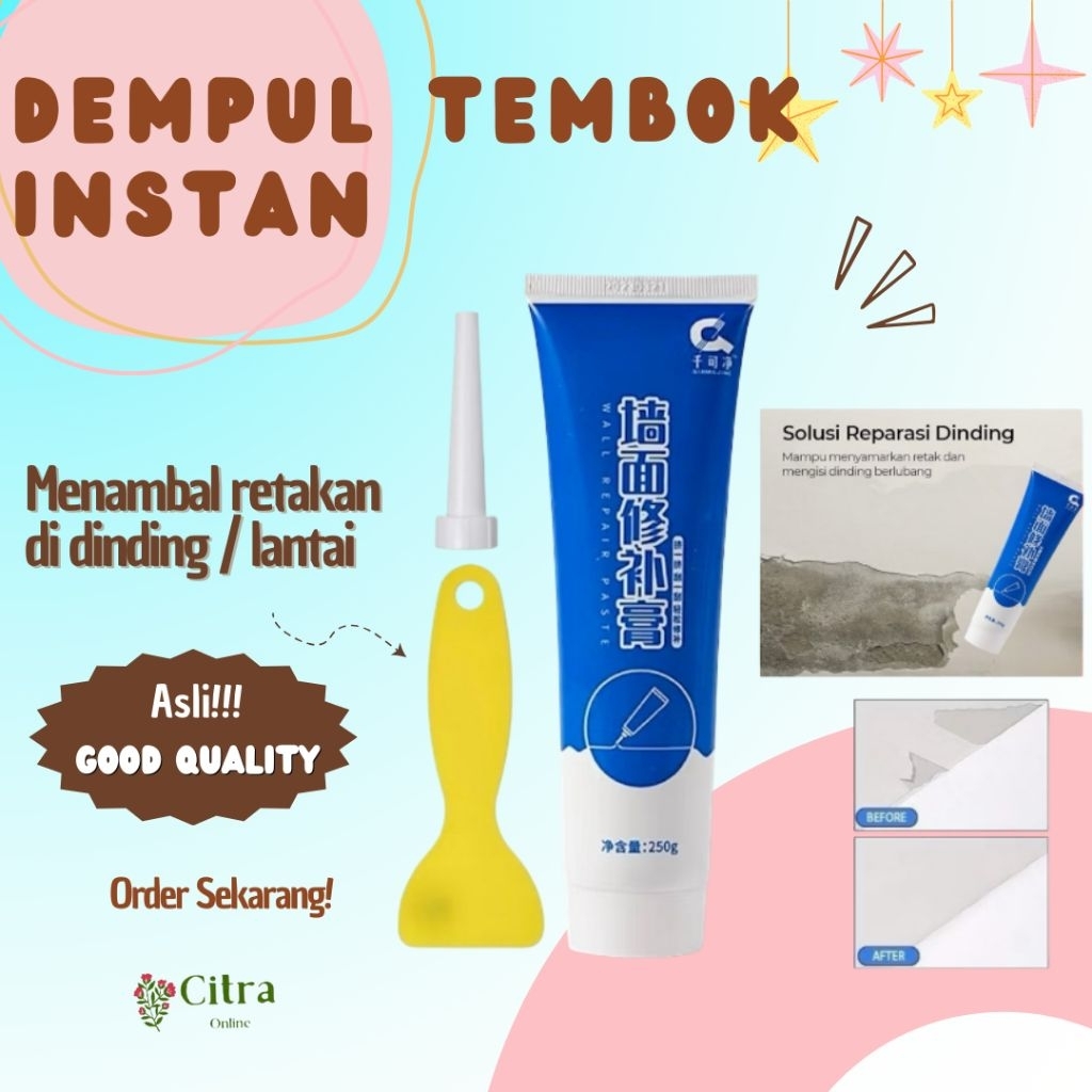 DEMPUL INSTAN PERBAIKAN DINDING DEMPUL PASTA DEMPUL INSTAN UNTUK DINDING RETAK