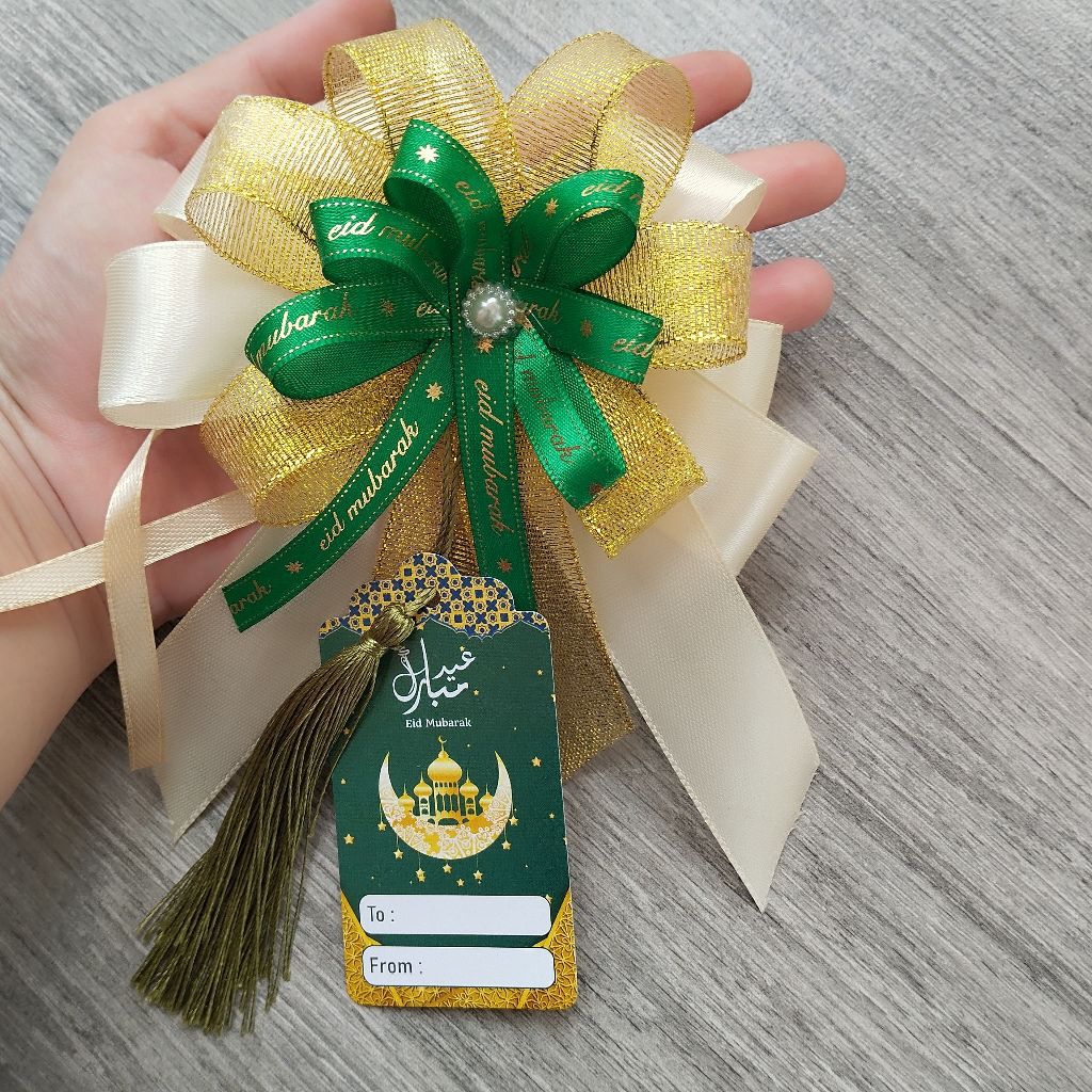 Pita hampers, pita hampers lebaran siap pakai, pita hampers lebaran, hangtag lebaran