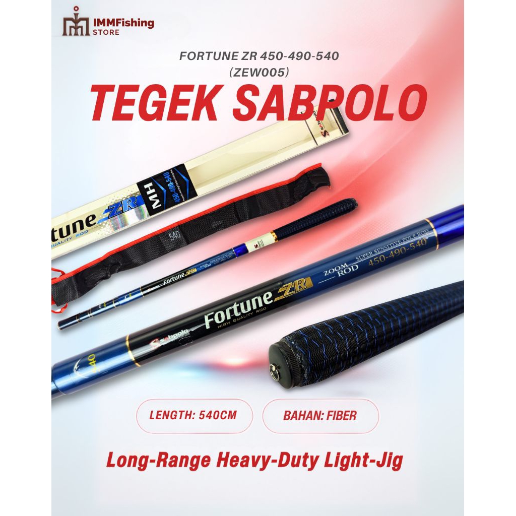 TEGEK SABPOLO FORTUNE ZR 540 | TONGKAT PANCING | FISHING ROD