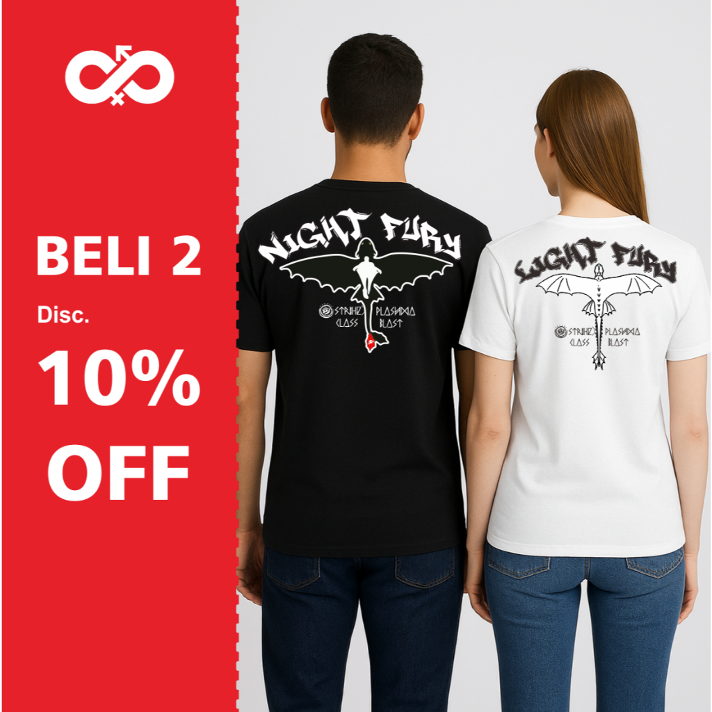 Kaos Couple Night fury & Light fury