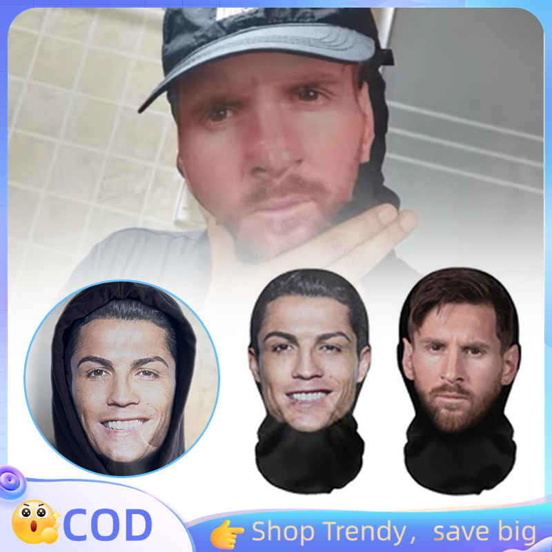 Topeng Balaclava 3d Messi/ Cristiano Ronaldo Topeng 3d Cosplay Cristiano Ronaldo Masker Human Mask F
