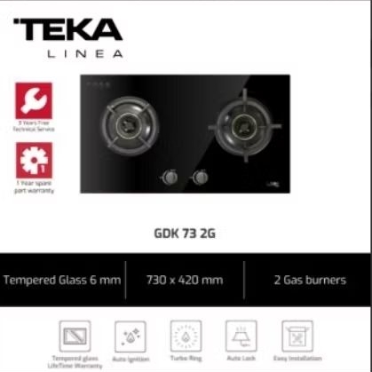 Linea GDK 73 2 G kompor gas tanam 2 tungku Linea