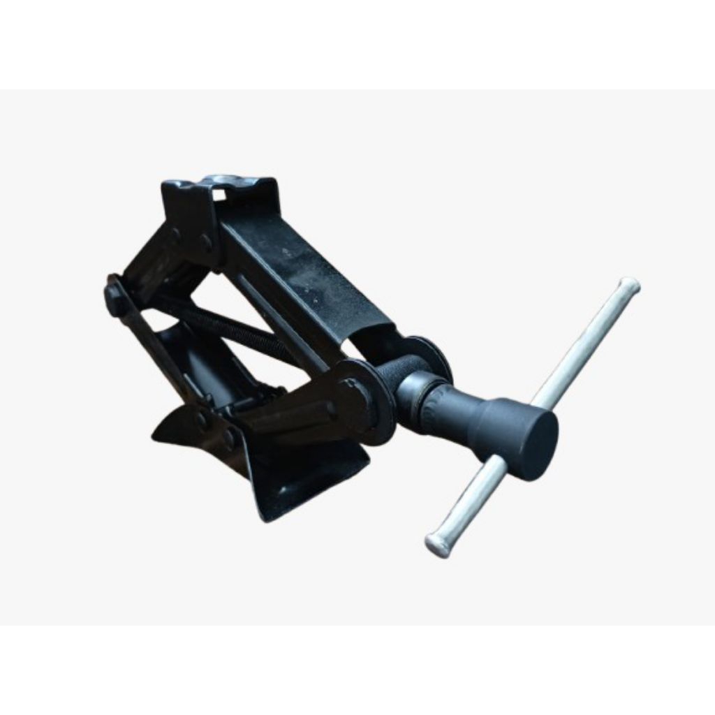 Dongkrak Jembatan/Pantograf 1 Ton dengan kunci penggerak ragum catok