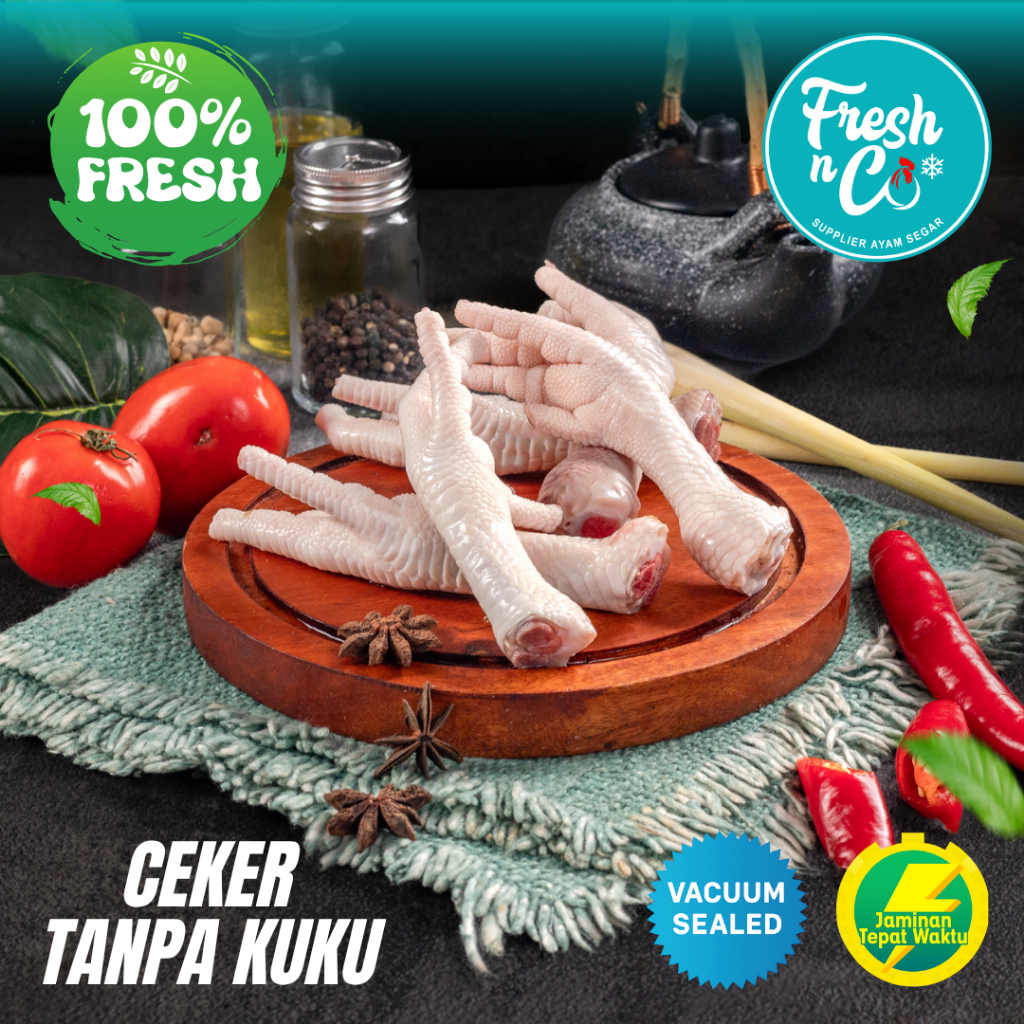 Ceker Ayam Segar Ceker Ayam Bersih Tanpa Kuku 1 Kg (Ayam Segar)
