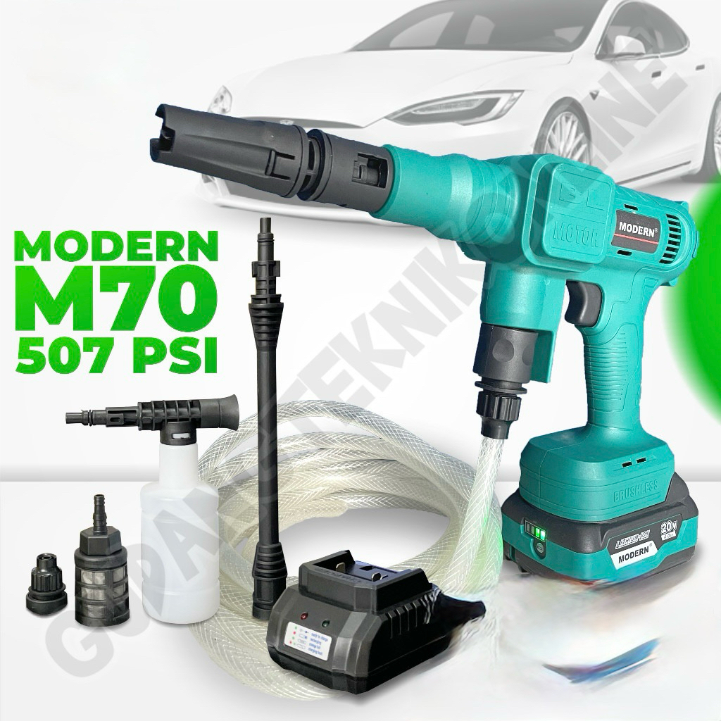 Jet Cleaner Cordless MODERN M70 Mesin Cuci Mobil Baterai