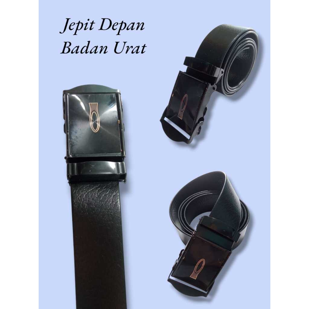 IKAT PINGGANG HITAM KEPALA JEPIT / GESPER JEPIT PRIA / GESPER KULIT