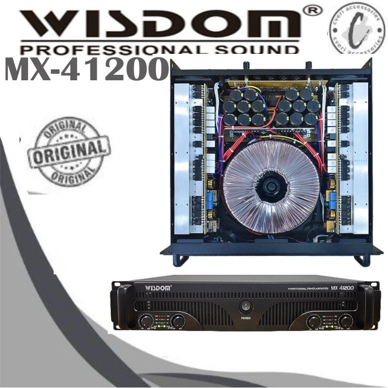Power Wisdom MX41200 4-Channel Power Amplier Wisdom MX-41200 Kelas TD