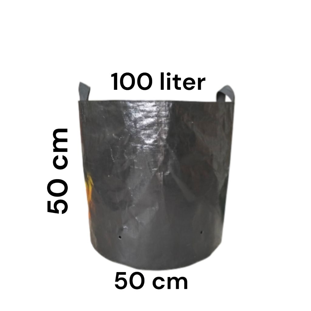 planter bag silinder hitam 100 liter