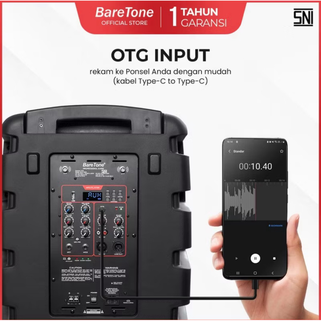 Speaker portable Baretone 15 inch “ 15MG