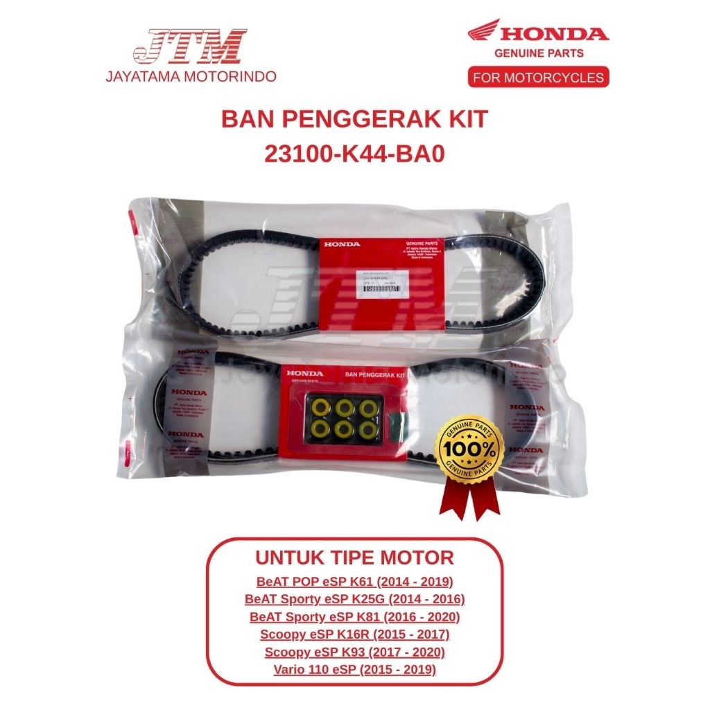 VAN BELT KIT BEAT POP ESP 23100-K44-BAO