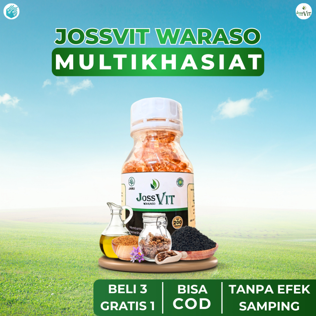 Joss Vit - Herbal Multi Khasiat Untuk Kolesterol Asam Urat Diabetes - 100 Kapsul