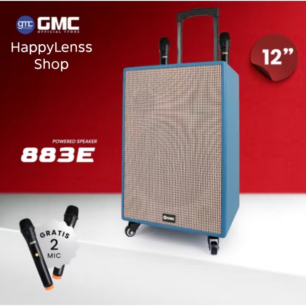speaker karqoke portable GMC 883E 12in/200watt rms