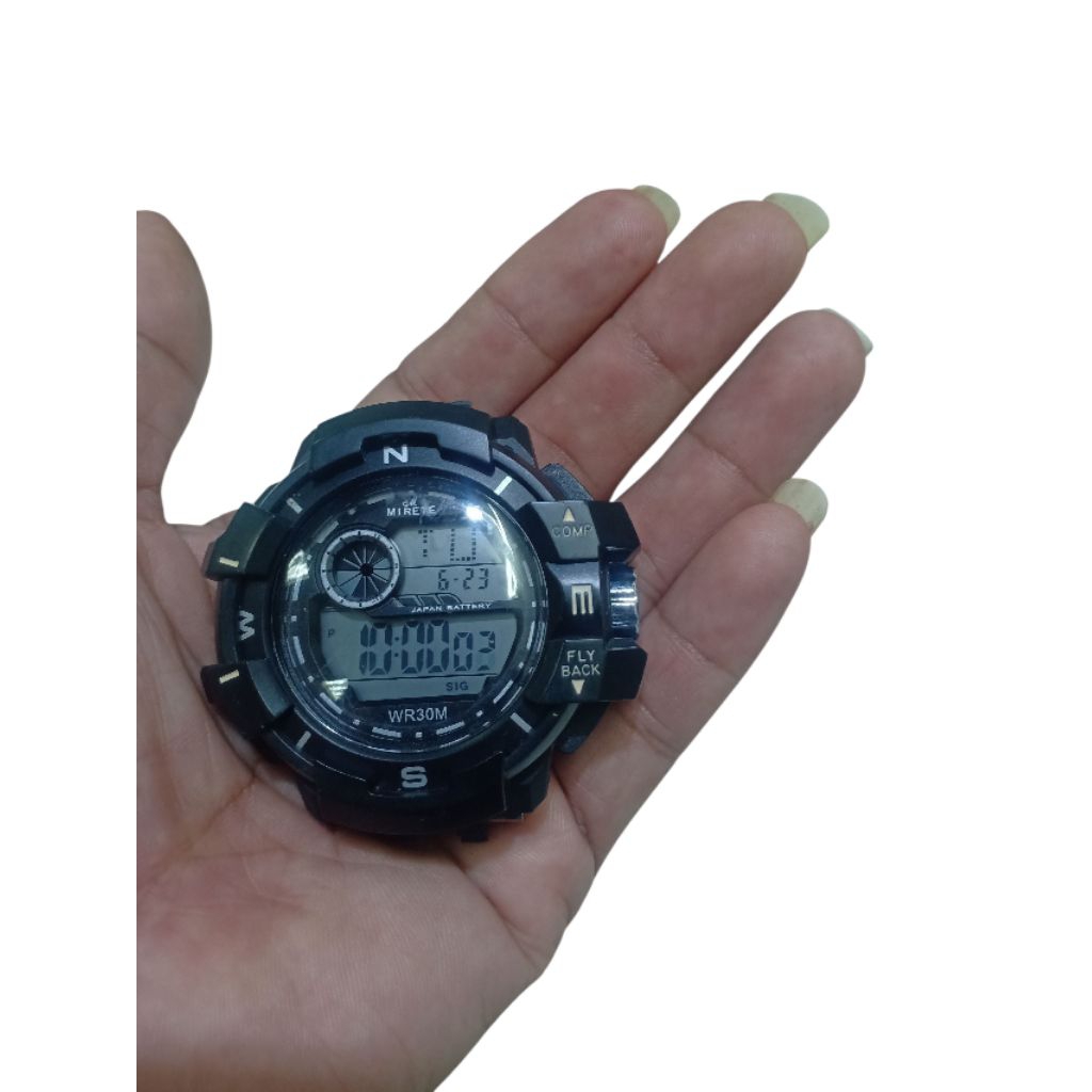 KEPALA / RUMAH JAM TANGAN PRIA MIRETE WATER 3 ATM DIGITAL SPORTY BARANG BARU HANYA ANDA BELI TALI AJ