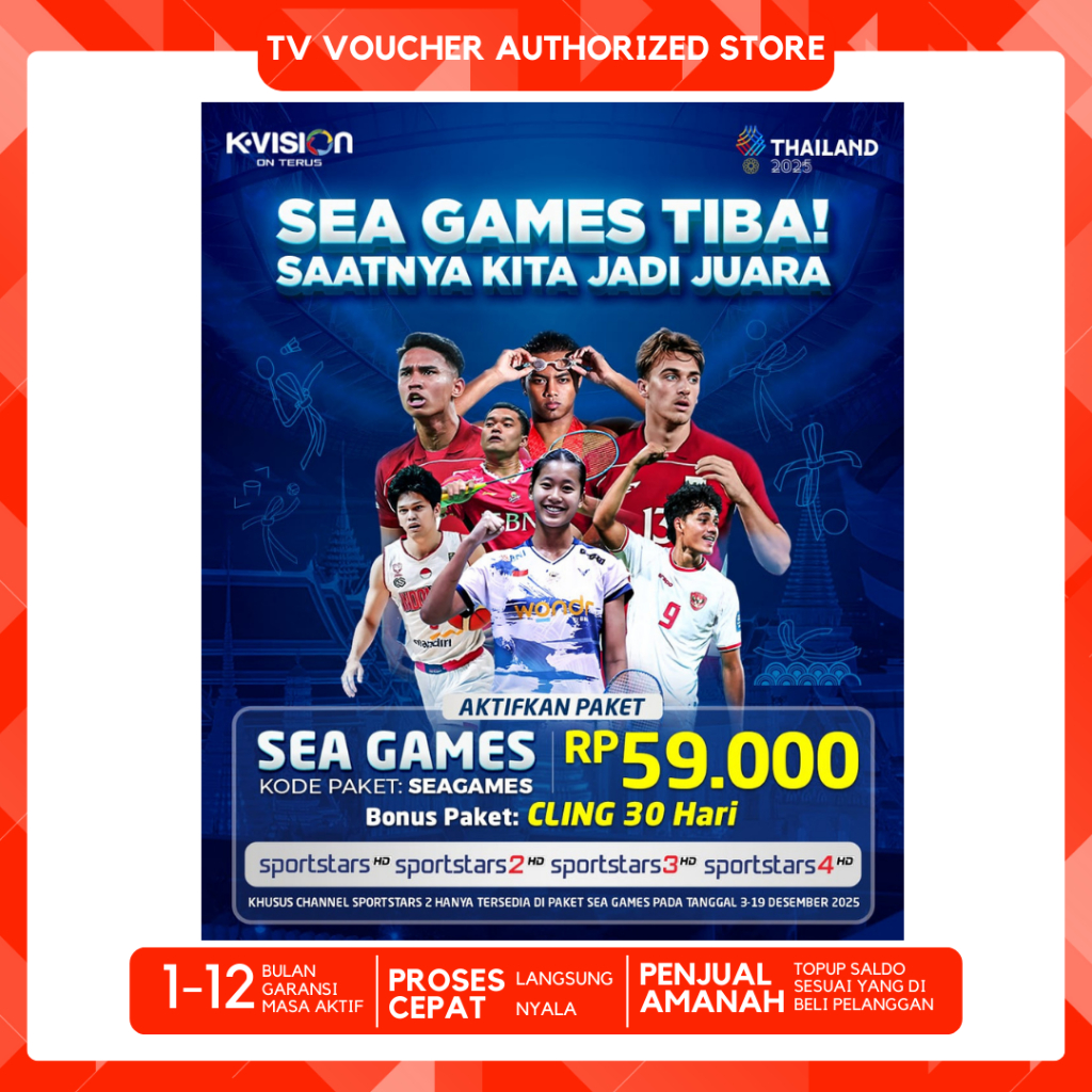 Paket Timnas Sea Games 2025 Thailand K Vision