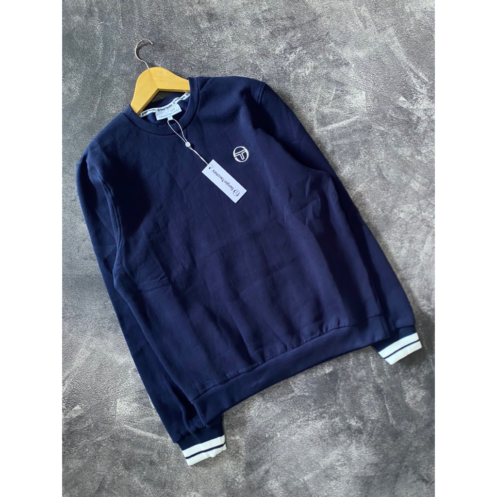 crewneck sergio tacchini logo sweat navy bnwt