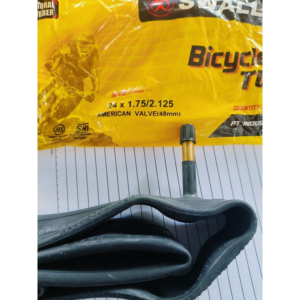 Swallow ban dalam sepeda  24 x 175/2.125 cop panjang AV 48mm