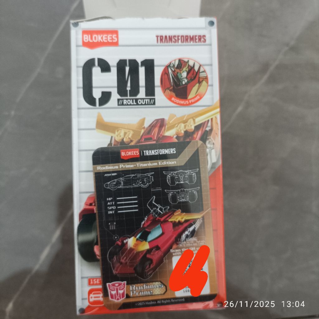 Blokis wheels C01 Rodimus Prime super secret (Titanium Edition)