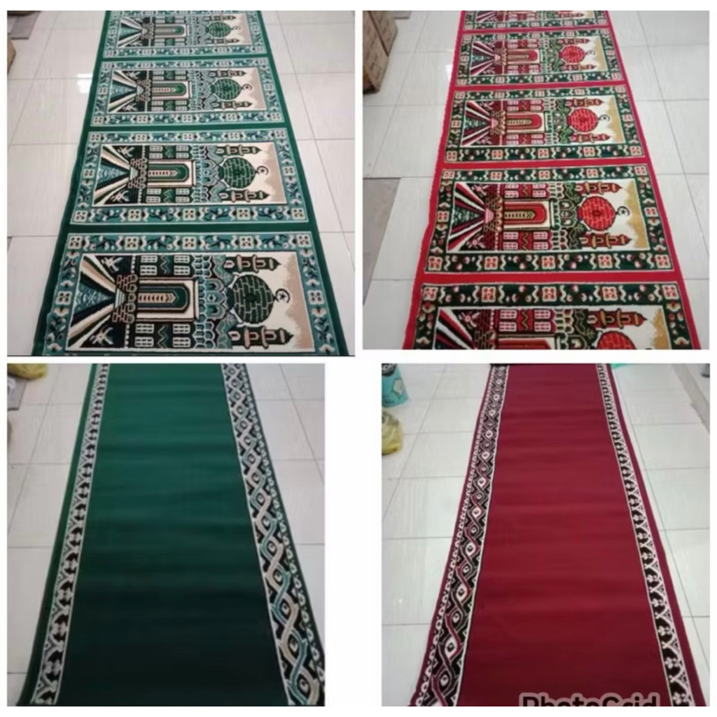 Karpet Sajadah Roll Moderna Motif Masjid Ukuran 105 X 570 CM sajadah Masjid Roll