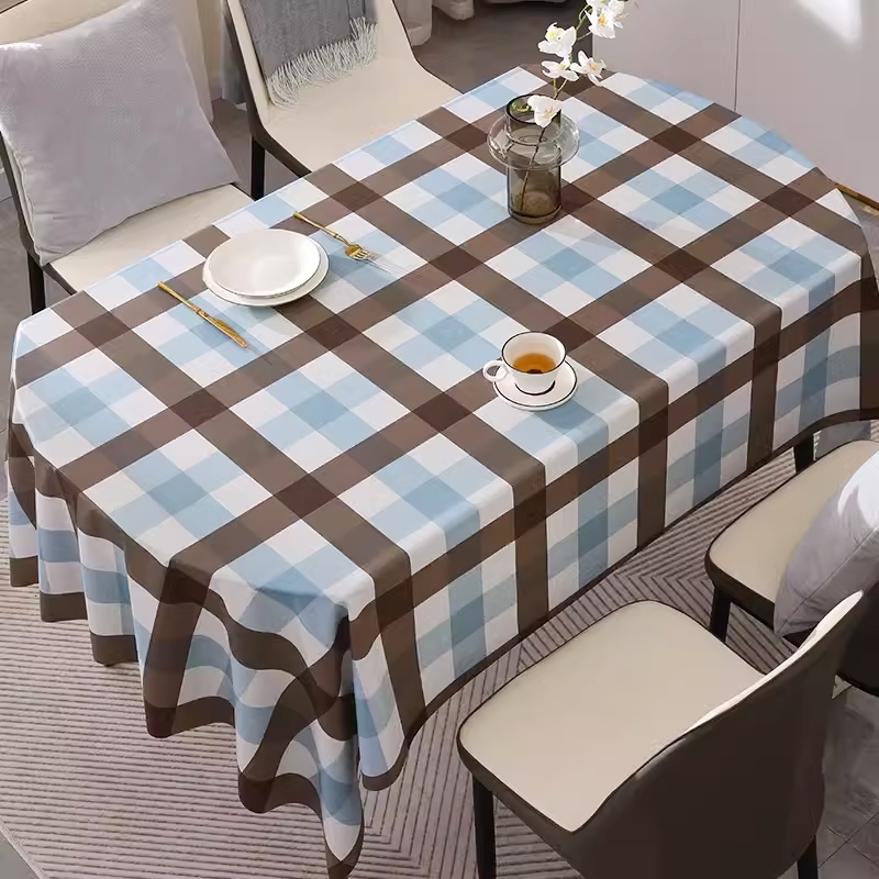 Taplak Meja Gaya Skandinavia Model 2025 - Desain Persegi Panjang yang Elegan dan Mewah, Anti Air, An