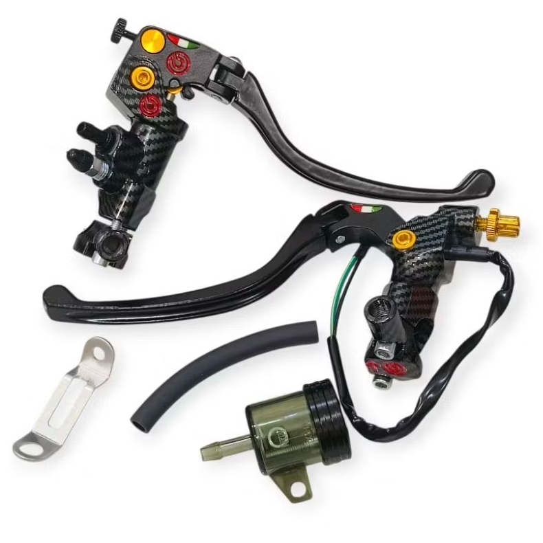 Master Rem Izumi Karbon Set tabung Pisah Kiri Kanan universal Motor Matic & moge