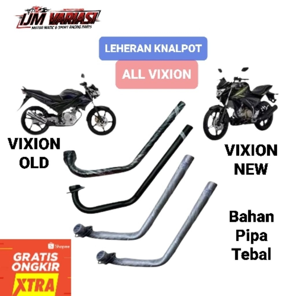 Leheran knalpot Vixion Old/New ukuran ori bawaan pabrik