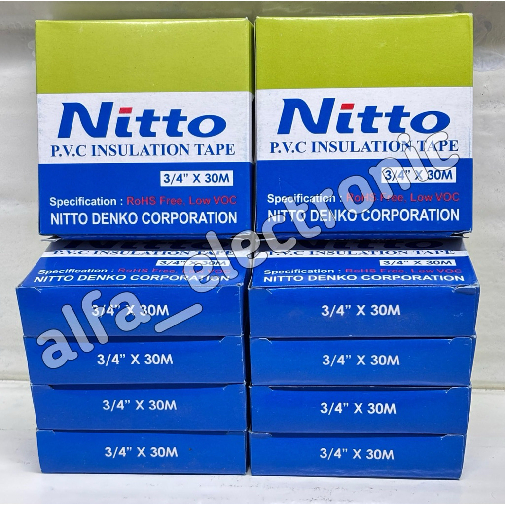 ISOLASI LISTRIK NITTO 3/4” x 30M ORIGINAL NITTO