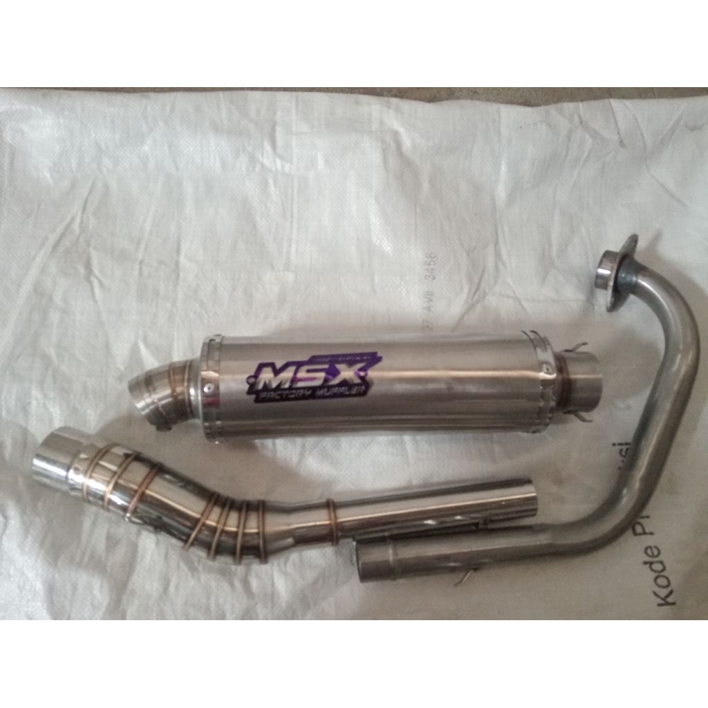knalpot original msx bulat las satria Fu Vixion CBR Jupiter MX king Sonic gsx scorpio bison jrm tige