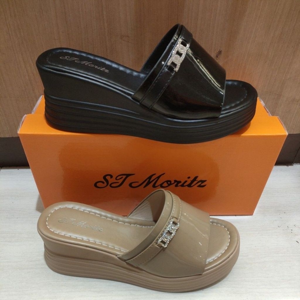 SANDAL WEDGES RINGAN ST.MORITZ HAK 7CM BIG PROMO(36-40)