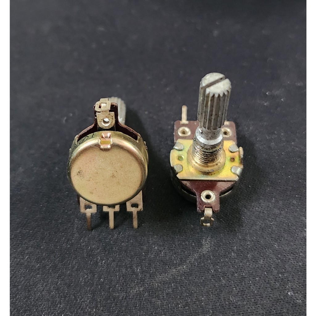 Potensio B50K 50K 50Kilo Mono Plus CT dengan Derat - Panjang Spindle 2cm