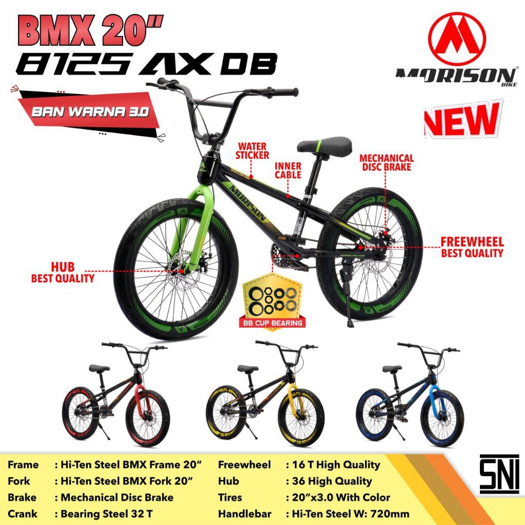 Sepeda anak BMX 20 Morison 8125 3.0 AX DB Discbrake