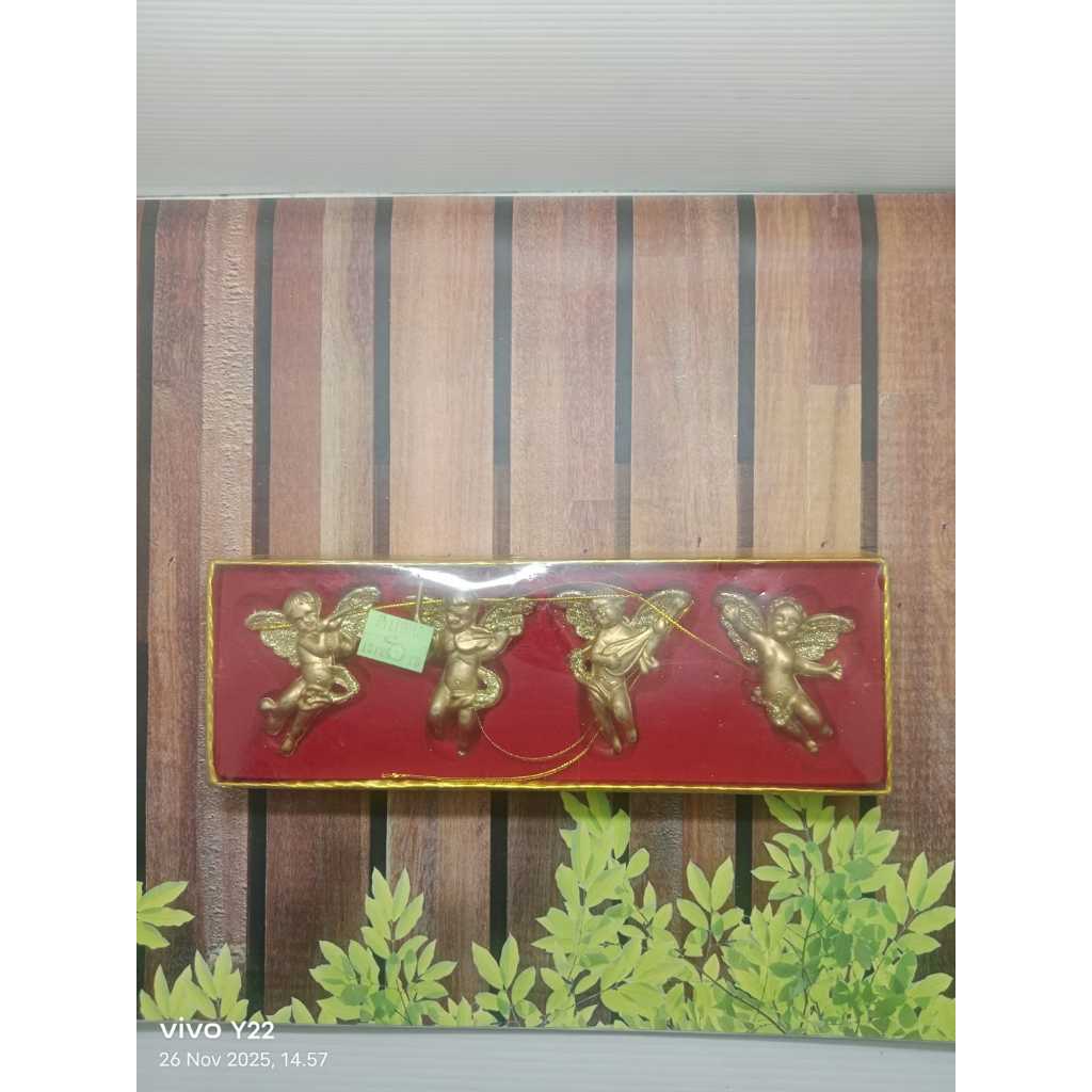 Hiasan Pohon Natal/Gantung Malaikat Emas (Gold)