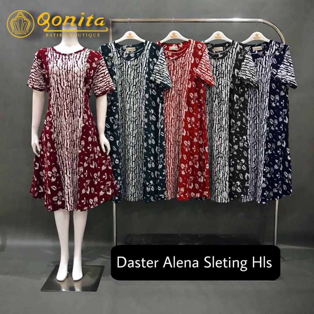 {Ld 110 Cm} Daster Qonita Batik ll Daster Alena Sleting Adem dan Halus