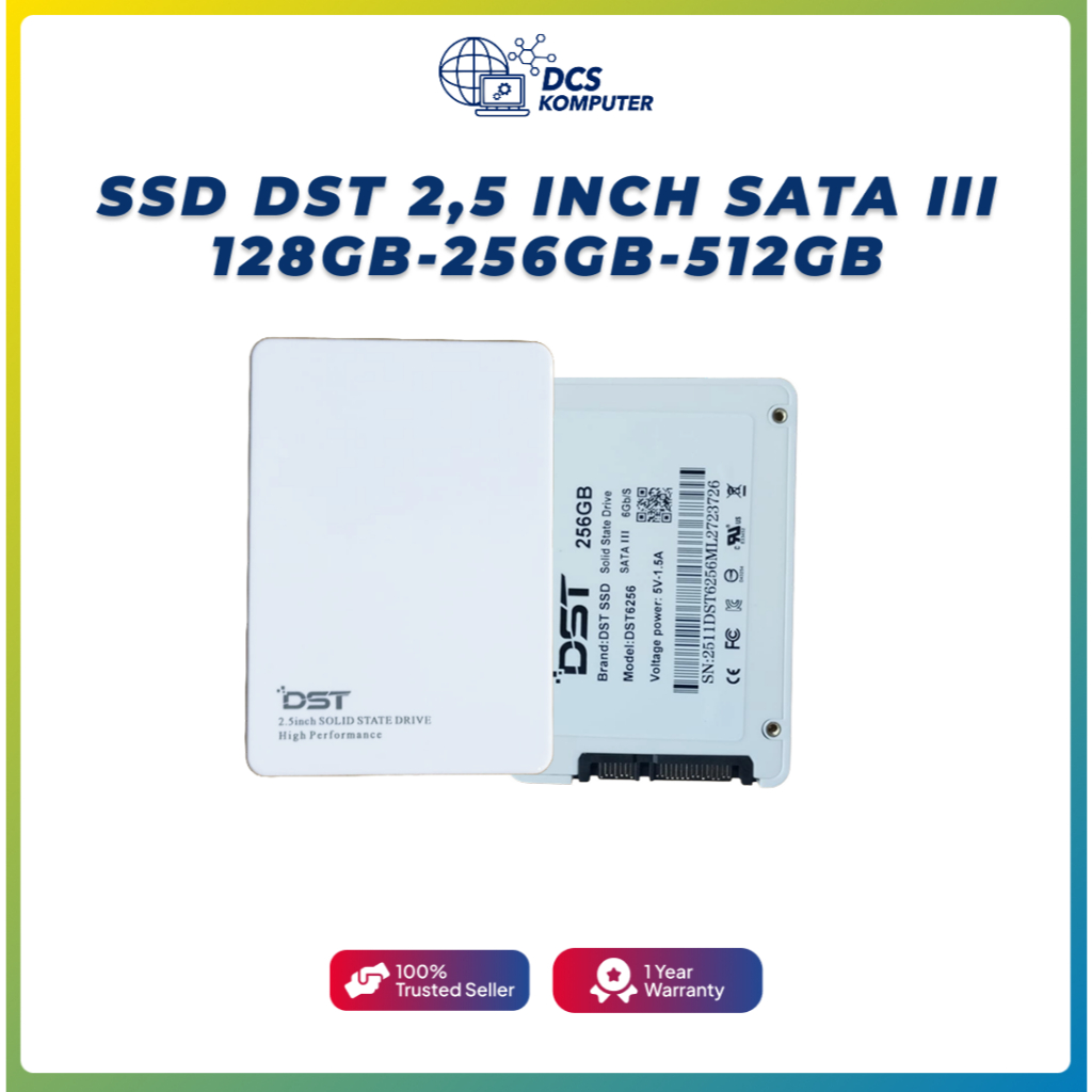 SSD DST 2,5 Inch SATA III 128GB-256GB-512GB Baru Bergaransi-Support PC Laptop Dan Notebook