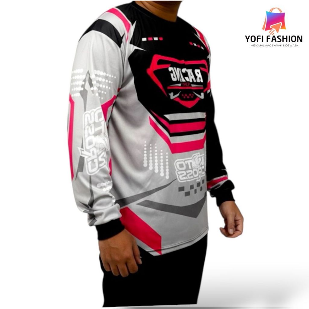BAJU MOTOR RACING JERSET MOTOR DRAG RACE TANGAN PANJANG FULL PRINT