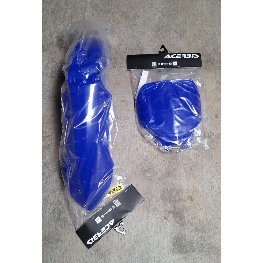 front fender set number plate/paket spakbor depan dan papan nomor yz250f 2025 acerbis biru