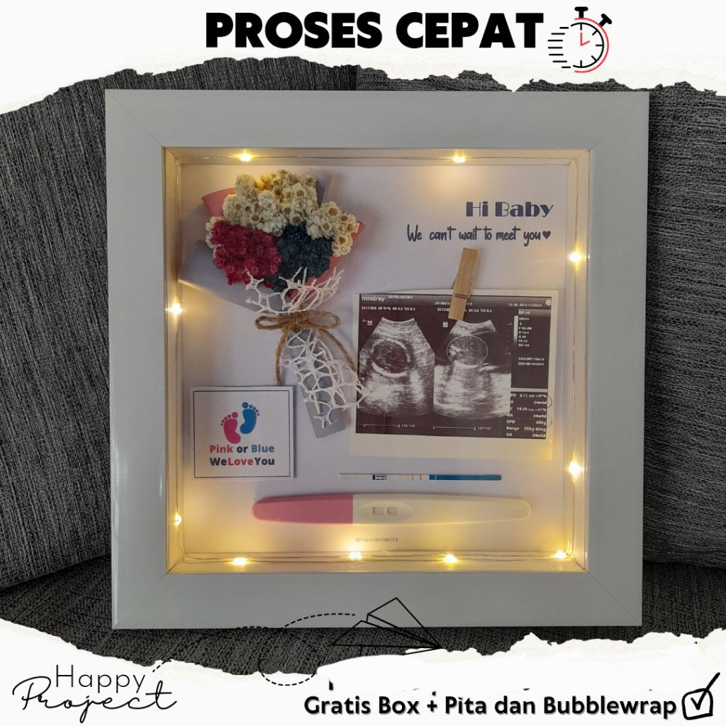 TESTPACK IN FRAME | KADO KENANG-KENANGAN KEHAMILAN | KADO BAYI | BAYI LAKI-LAKI BAYI PEREMPUAN | KAD