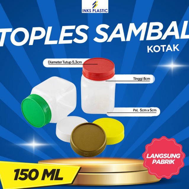 TOPLES KOTAK 150 ML TOPLES SAMBAL BUMBU 150ML + TUTUP