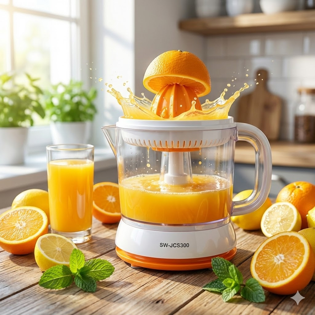 SAMONO JCS300 Pemeras Jeruk Elektrik Otomatis Citrus Juicer Food Grade 30W Alat Peras Lemon Buah Ant