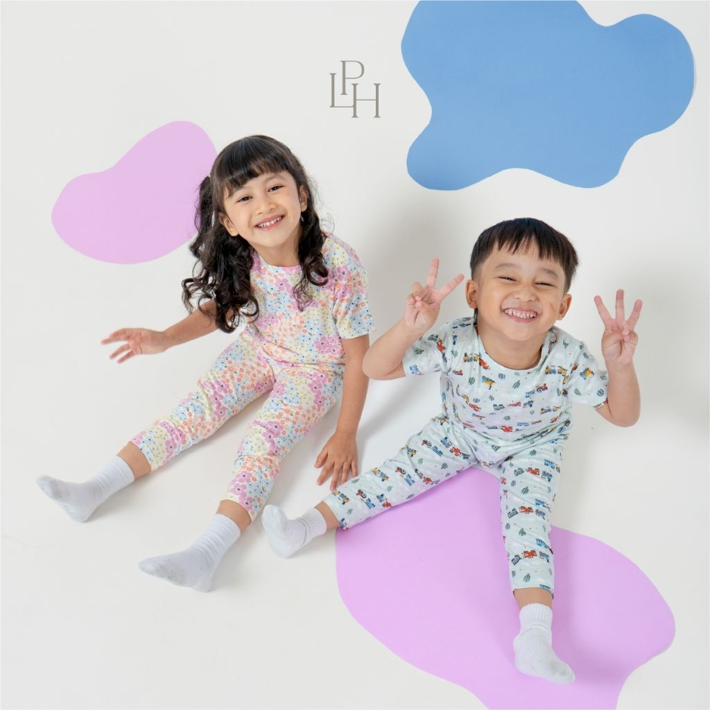 LITTLE PALMERHAUS LITTLE WEAR ATTIRE SET - SETELAN PENDEK CELANA PANJANG LITTLE PALMERHAUS BOHOSUMME