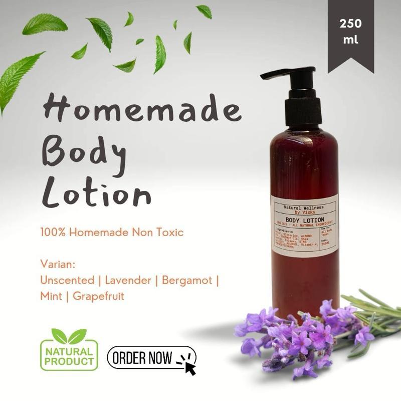 Homemade - Base Natural Body Lotion - Unscented | No SLS | Aman Untuk Kulit Sensitive