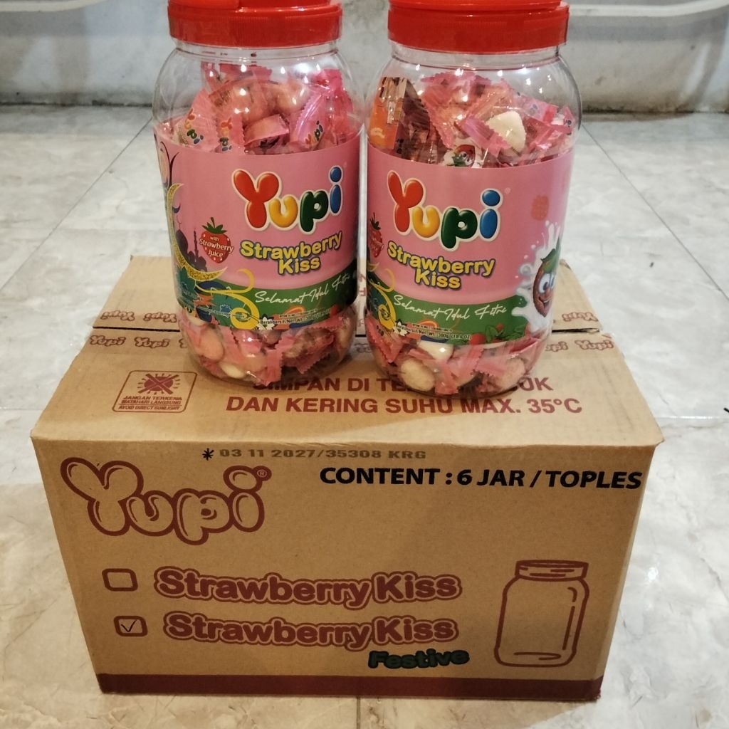 PERMEN YUPI KEMASAN TOPLES 1 DUS/ KARTON ISI 6 TOPLES EXP 2027