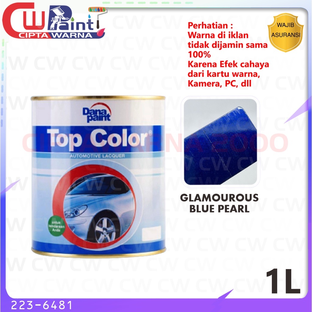 TOP COLOR GLAMOUROUS BLUE PEARL 223-6481 / CAT DUCO BIRU TUA METALIK TOPCOLOR 6481