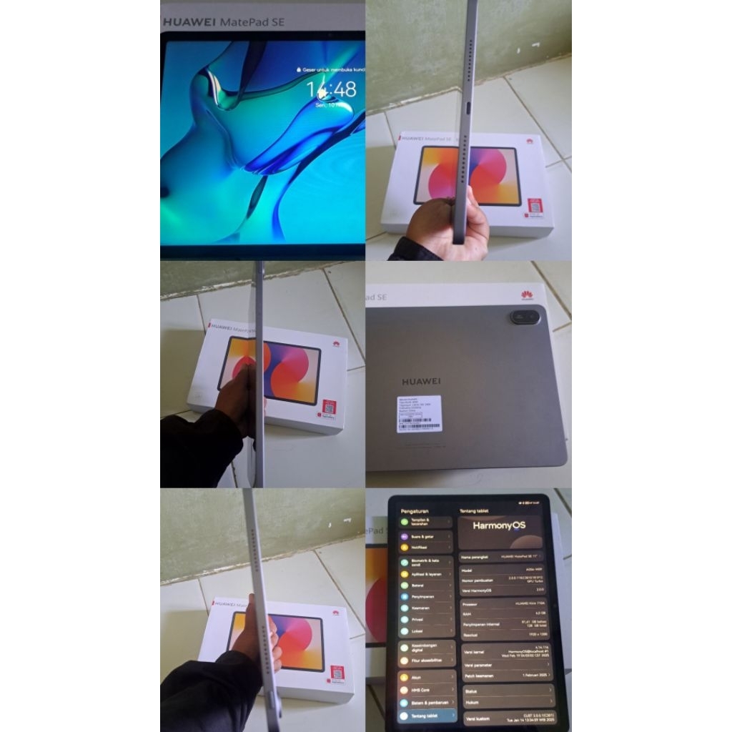 Second Tablet Matepad Huawei 11 SE, Ram 6/128gb