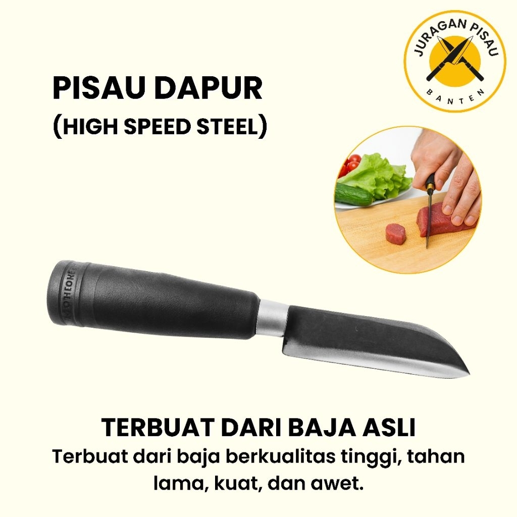 Pisau Dapur Tajam Baja Asli, Sayur Daging Ikan - Juragan Pisau