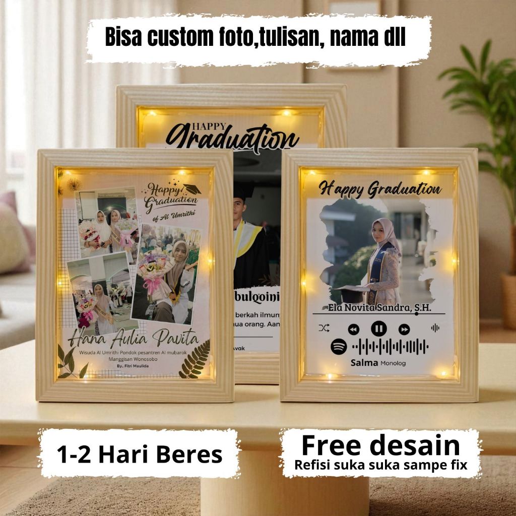 Kado foto custo wisuda / Hadiah wisuda foto custom / kado wisuda  / kado wisuda Murah