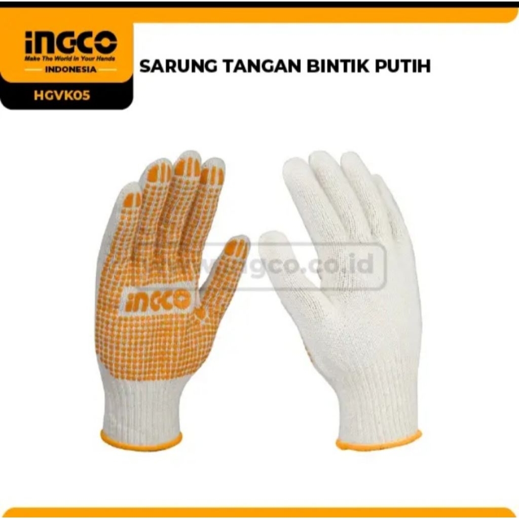 SARUNG TANGAN BINTIK PUTIH INGCO