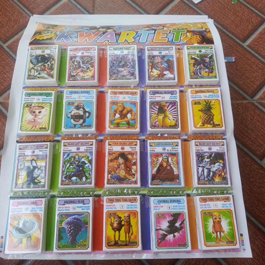 wayang kwartet mainan jadul kartu tepokan