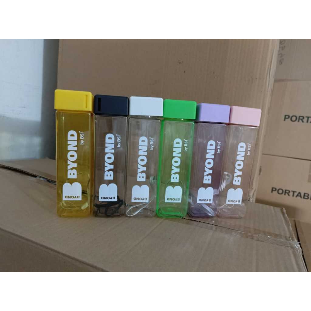 My Bottle POLOS SEWARNA_Botol Minum Kotak POLOS (+) CETAK