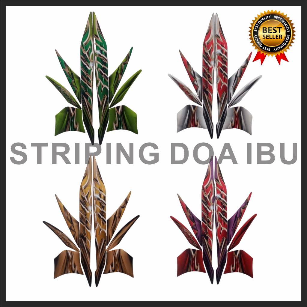 Stiker Striping Motor Yamaha MIO SOUL 2010 full Set Body ( sudah di gunting)